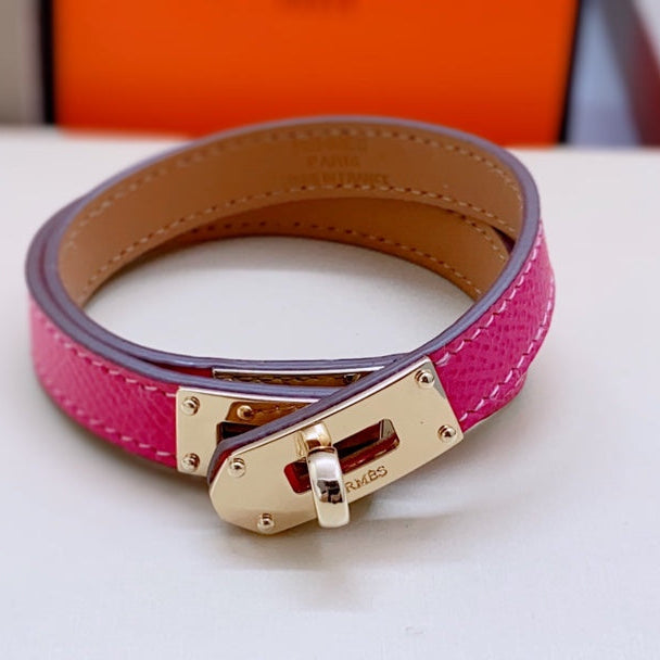 HM Kelly Double Tour Pink Gold Bracelet